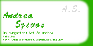 andrea szivos business card